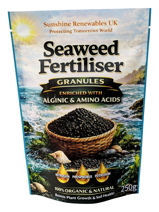 250g Seaweed Fertiliser Granules – Highly Concentrated Slow-Release Organic Plant Feed