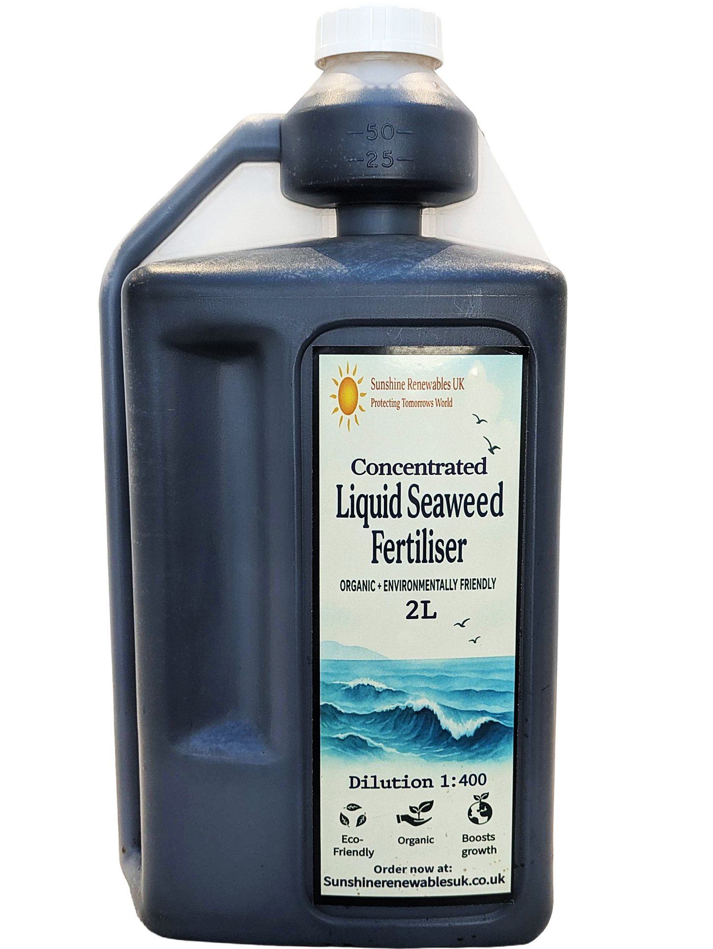 2L Ultra-Concentrated Liquid Seaweed Fertiliser – Super Strength 1:400 General Purpose Feed