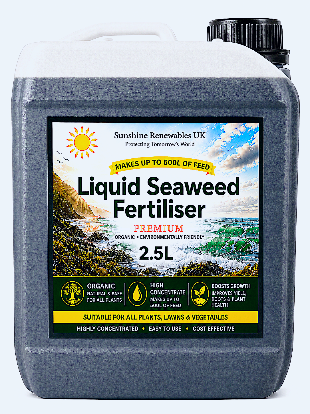 Liquid Seaweed Fertiliser 2.5L – Concentrated Premium 1:200 General Purpose Feed