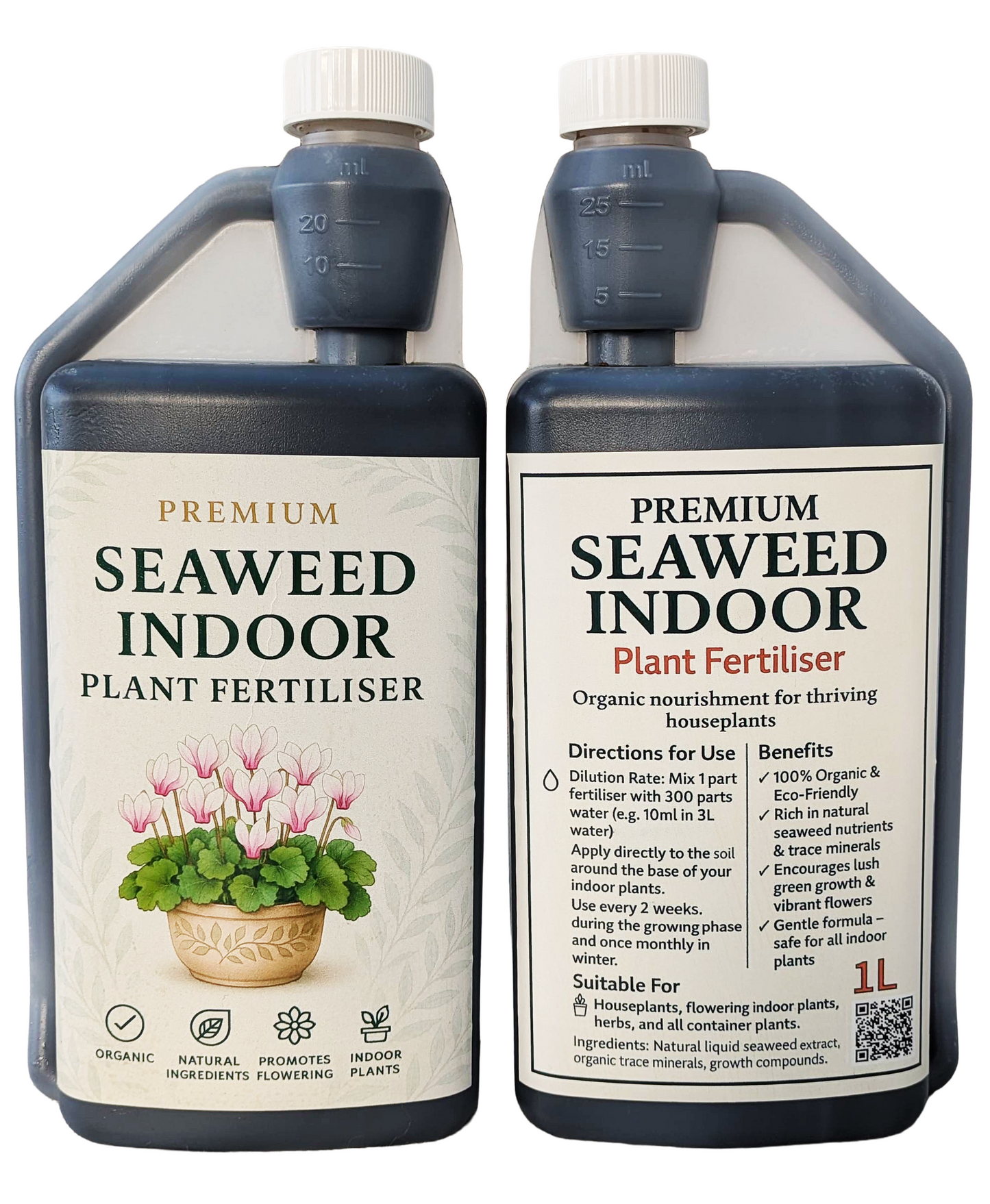 Liquid Seaweed Indoor Plant Fertiliser 1L – Organic Weekly Feed for All Houseplants