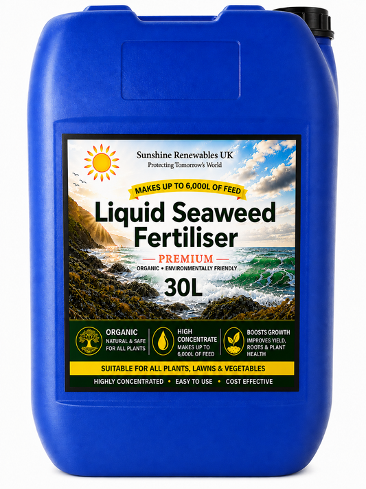 Premium Liquid Seaweed Fertiliser 30L (1:200 Concentrate) – Organic Plant Food for Vegetables, Flowers, Lawns & Gardens