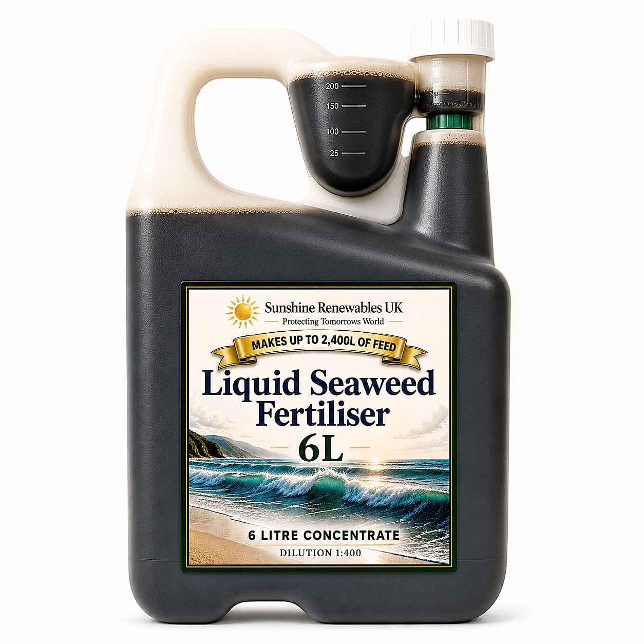 Liquid Seaweed Fertiliser 6L - Ultra-Concentrated – Super Strength 1:400 General Purpose Feed