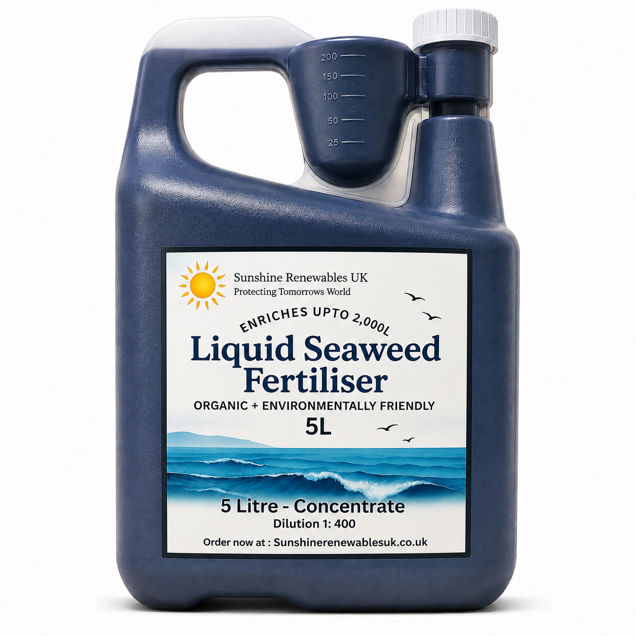 Liquid Seaweed Fertiliser 5L - Ultra-Concentrated – Super Strength 1:400 General Purpose Feed