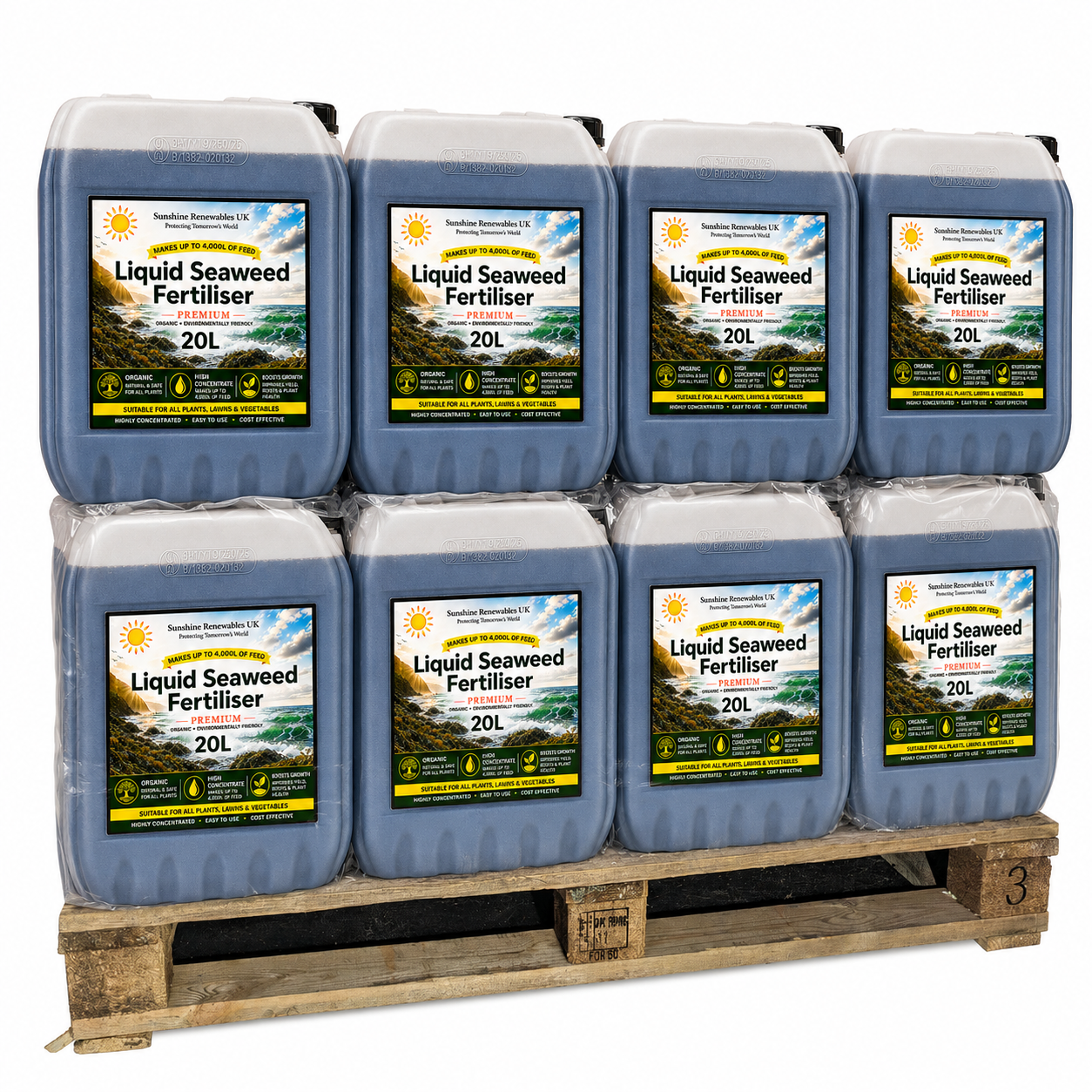 Liquid Seaweed Fertiliser – Bulk Pack 24 × 20L (Organic Premium 1:200 Feed)